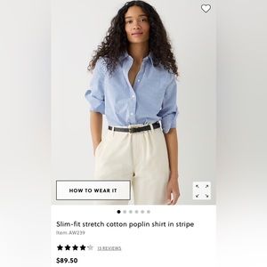 J Crew Poplin Shirt